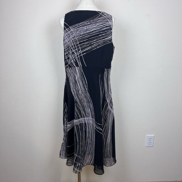 Lane Bryant Dress Womens Fourteen Black Midi Office Party Babydoll Whimsigoth - Picture 2 of 12